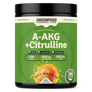 GREENFOOD NUTRITION Performance A-AKG + citrulline malate šťavnatá mandarinka 420 g