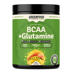 GREENFOOD NUTRITION Performance BCAA + glutamine šťavnaté mango 420 g