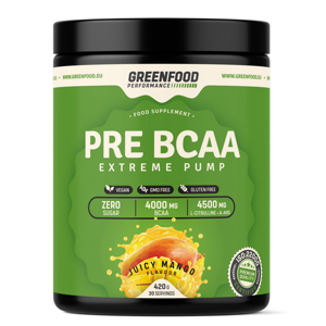 GREENFOOD NUTRITION Performance pre-BCAA šťavnaté mango 420 g