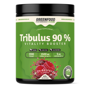 GREENFOOD NUTRITION Performance tribulus 90% šťavnatá malina 420 g