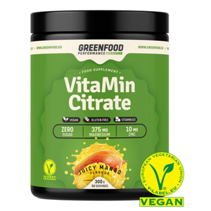 GREENFOOD NUTRITION Performance VitaMin citrate šťavnaté mango 300 g