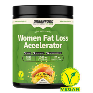 GREENFOOD NUTRITION Performance women fat loss accelerator šťavnaté mango 420 g