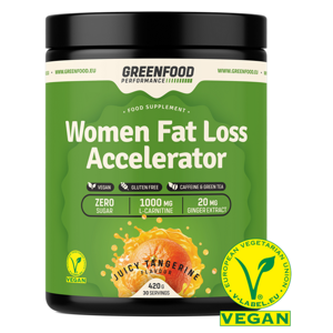 GREENFOOD NUTRITION Performance women fat loss accelerator šťavnatá mandarinka 420 g