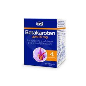 GS Betakaroten gold 15 mg 80 + 40 kapslí, poškozený obal