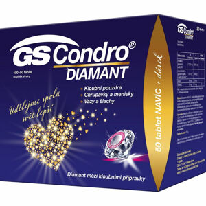 GS Condro diamant klouby, vazy, šlachy 150 tablet + DÁREK 2021, poškozený obal