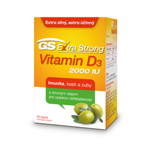 GS Extra Strong Vitamin D3 2000IU 90 kapslí, poškozený obal