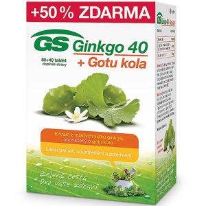 GS Ginkgo 40 + Gotu kola 80+40 tablet, poškozený obal