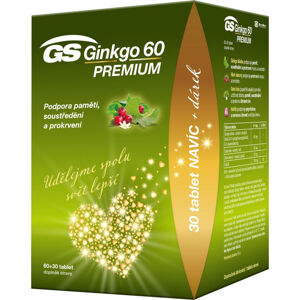 GS Ginkgo 60 premium 60 + 30 tablet DÁREK 2021