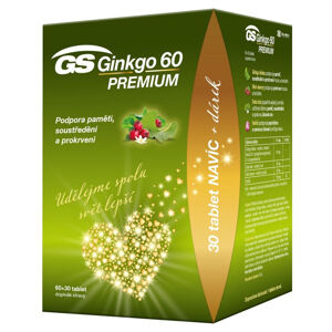 GS Ginkgo 60 premium 60 + 30 tablet ZDARMA, poškozený obal