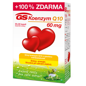 GS Koenzym Q10 60 mg 30 + 30 kapslí ZDARMA, poškozený obal