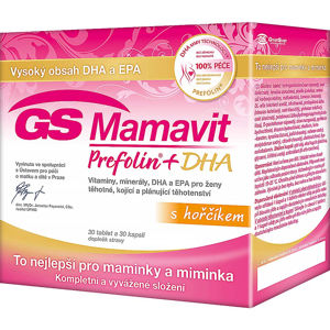 GS Mamavit Prefolin + DHA + EPA 30 tablet + 30 kapslí, poškozený obal