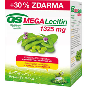 GS MEGA Lecitin 1325 mg 100 + 30 kapslí ZDARMA