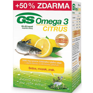 GS Omega 3 Citrus 60+30 kapslí, poškozený obal