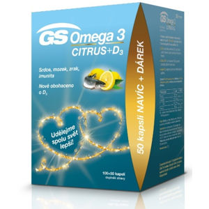 GS Omega 3 Citrus s vitamínem D 100 + 50 kapslí EDICE 2020