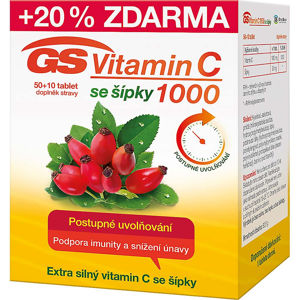 GS Vitamin C 1000 se šípky 50+10 tablet, poškozený obal