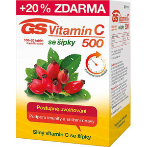 GS Vitamin C 500 se šípky 100+20 tablet