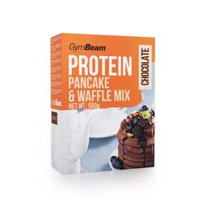 GYMBEAM Proteinové palačinky pancake & waffle mix čokoláda 500 g, poškozený obal