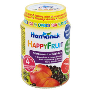 HAMÁNEK Happy Fruit S broskvemi a bezinkou 190 g