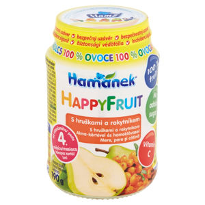 HAMÁNEK Happy Fruit S hruškami a rakytníkem 190 g