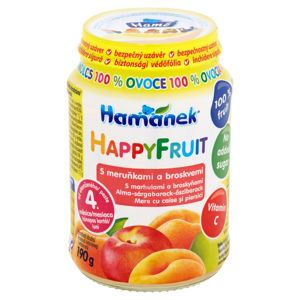 HAMÁNEK Happy Fruit S meruňkami a broskvemi 190 g