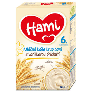 HAMI Mléčná kaše Krupicová s příchutí vanilky 225 g