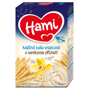HAMI Mléčná kaše Krupicová s vanilkovou příchutí 225 g, poškozený obal