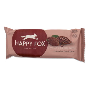 HAPPY FOX Kakaová tyčinka s kakaovými boby 50 g
