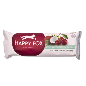 HAPPY FOX Kokosová tyčinka s višněmi 40 g
