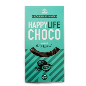 HAPPYLIFE Choco čokoláda 65% hořká s kokosem 70 g BIO