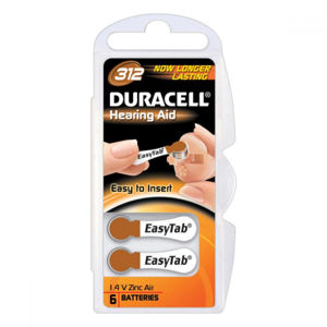 Baterie do naslouchadel Duracell DA312 Easy Tab 6 kusů