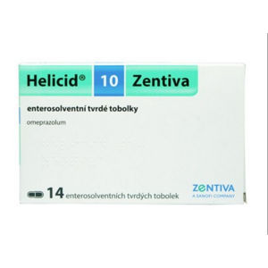 HELICID Enterosolventní tvrdé tobolky 10 mg 14 kusů