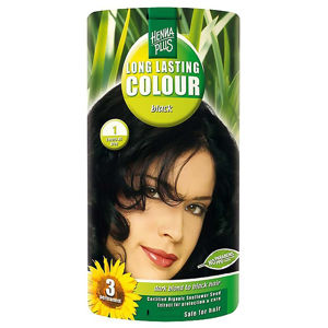 HENNA PLUS Přírodní barva na vlasy 1 Černá 100 ml