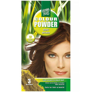 HENNA PLUS Přírodní barva na vlasy prášková TMAVĚ HNĚDÁ 57 100 g