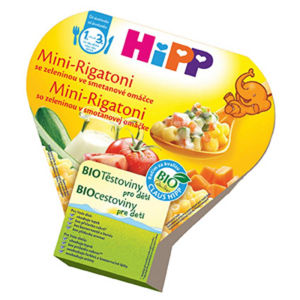 HiPP BIO Mini-Rigatoni se zeleninou ve smetanové omáčce 250 g