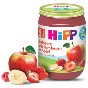 HIPP Jahody s malinami a jablkem bio 190 g