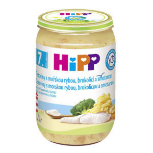 HiPP BIO Těstoviny s mořskou rybou, brokolicí a smetanou 220 g