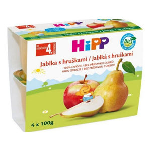HIPP Ovoce 100% Jablka s hruškami BIO 4 x 100 g