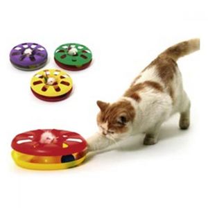 KARLIE Hračka pro kočky Talíř s míčkem 24 cm 1 ks