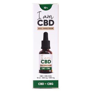 I AM CBD Full Spectrum CBD 5 % + CBG 5 % konopný olej original 10 ml