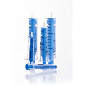 CHIRANA Luer Injekční stříkačka 10ml modrá jednorázová 100 ks, poškozený obal