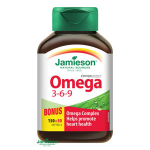JAMIESON Omega 3-6-9 1200mg 150+50 kapslí