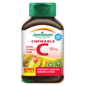 JAMIESON Vitamin C 500mg tropické ovoce 120 cucacích tablet, poškozený obal