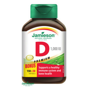 JAMIESON Vitamín D3 1000 IU 180 kapslí