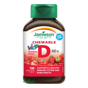 JAMIESON Vitamín D3 Kids jahoda cucací 100 tablet