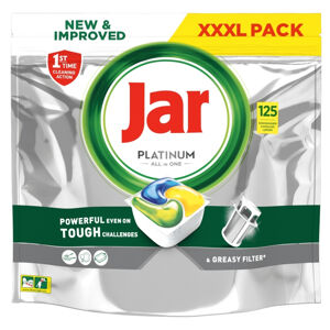 JAR Tablety do myčky Platinum All-in-One Yellow 125 ks, poškozený obal
