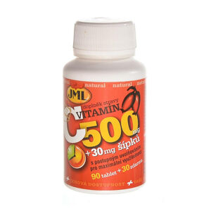 JML Vitamin C se šípky tablety s postupným uvolňováním 500 mg 120 tablet, poškozený obal