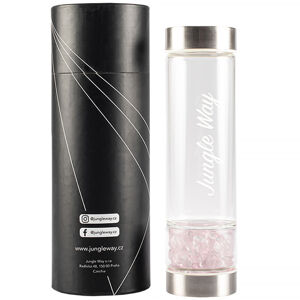 JUNGLE WAY Designová skleněná láhev s růženínem 600 ml