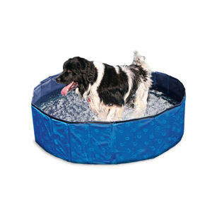 KARLIE FLAMINGO Skládací bazén pro psy modro-černý 120x30 cm