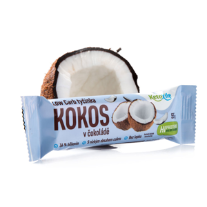KETOLIFE Low carb tyčinka kokos v čokoládě 55 g