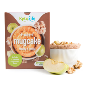 KETOLIFE Proteinový mugcake ořechy a jablka 175 g, poškozený obal